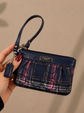 Coach Tartan Plaid Clutch/Wristlet